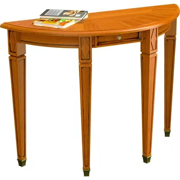 Konferenční stolek Konzolový stolek půlkruhový 06x539, ořech antik