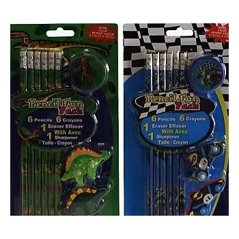 Psací sada auta a dino