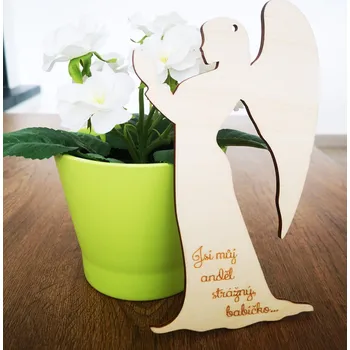 dekorace Cedulka Jsi můj anděl strážný, babičko