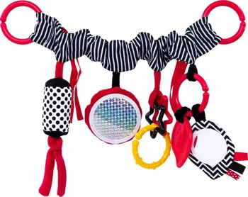 Hračka pro nejmenší Canpol babies Sensory Toys kontrastní závěsná hračka na kočárek/autosedačku červená