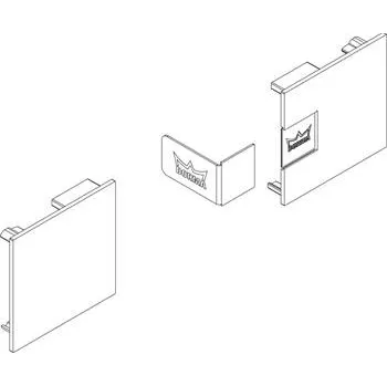 DORMAKABA Muto 80 krytky strop/stěna montáž nerez efekt