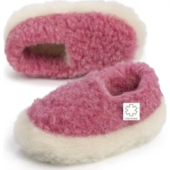 Chlapecké bačkory Dětské bačkory z ovčí vlny růžové, Barevné varianty Růžová, Velikosti 31-32 200-100-00290