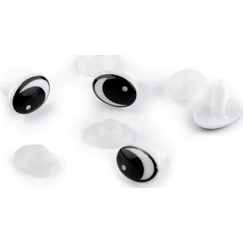 Galanterie Oči s pojistkou 11x15 mm