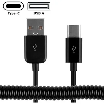 Kabel do PC UC-318-BK USB 3.1 C/M - USB 2.0 A/M, černý, 3m, pružinový kabel