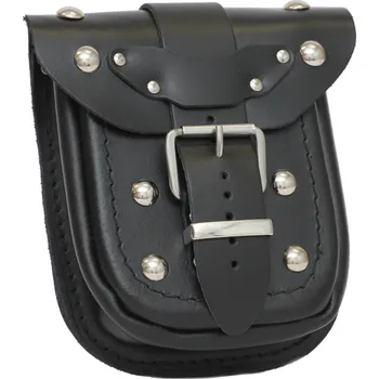 Zavazadlo na motocykl Kožená kapsička zdobená cvočky