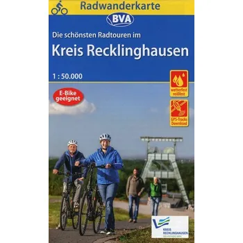 Radwanderkarte BVA Die schönsten Radtouren im Kreis Recklinghausen, 1:50.000, reiß- und wetterfest, GPS-Tracks Download