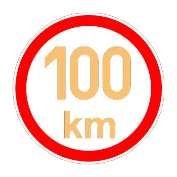 samolepka Maximální rychlost 100km - nejvyšší konstrukční rychlost (08 - béžová) SAMOLEPKA NA AUTO, NÁLEPKA, FÓLIE, POLEP, TUNING, VLASTNÍ TEXT, TISK, AUTOSAMOLEPKY.cz, POLEPY, OBRÁZEK, LOGO, 3D STICKERS