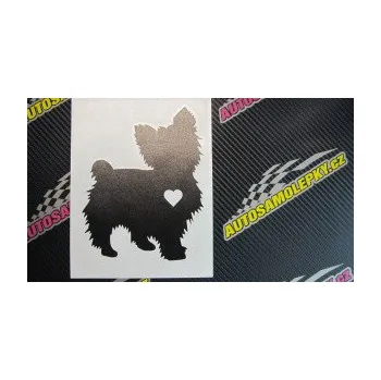 Polep vozidla SAMOLEPKA Pes 148 pravá Jorkšírský teriér (10 - červená) NA AUTO, NÁLEPKA, FÓLIE, POLEP, TUNING, VLASTNÍ TEXT, TISK, AUTOSAMOLEPKY.cz, POLEPY, OBRÁZEK, LOGO, SAMOLEPKY