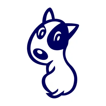 Polep vozidla SAMOLEPKA Pes 060 levá (23 - tmavě modrá) NA AUTO, NÁLEPKA, FÓLIE, POLEP, TUNING, VLASTNÍ TEXT, TISK, AUTOSAMOLEPKY.cz, POLEPY, OBRÁZEK, LOGO, SAMOLEPKY