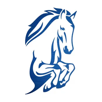 Samolepící dekorace SAMOLEPKA Kůň 031 pravá skok (65 - škrábaný kov modrý) NA AUTO, NÁLEPKA, FÓLIE, POLEP, TUNING, VLASTNÍ TEXT, TISK, AUTOSAMOLEPKY.cz, POLEPY, OBRÁZEK, LOGO, SAMOLEPKY