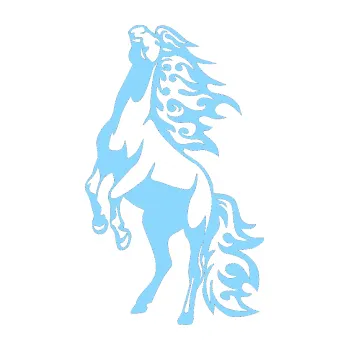 Samolepicí dekorace na vozidlo Animal flames 013 levá kůň (03 - světle modrá) SAMOLEPKA NA AUTO, NÁLEPKA, FÓLIE, POLEP, TUNING, VLASTNÍ TEXT, TISK, AUTOSAMOLEPKY.cz, POLEPY, OBRÁZEK, LOGO, 3D STICKERS