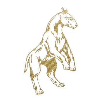 Polep vozidla SAMOLEPKA Pes 012 pravá (59 - 3D karbon zlatý) NA AUTO, NÁLEPKA, FÓLIE, POLEP, TUNING, VLASTNÍ TEXT, TISK, AUTOSAMOLEPKY.cz, POLEPY, OBRÁZEK, LOGO, SAMOLEPKY