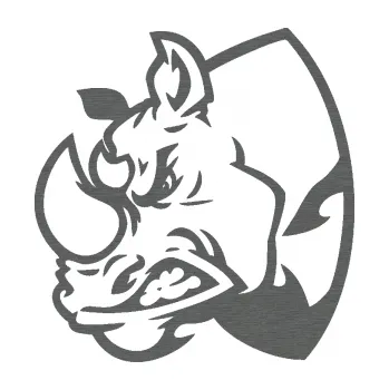 Samolepící dekorace Nosorožec 001 levá (62 - škrábaný titan) SAMOLEPKA NA AUTO, NÁLEPKA, FÓLIE, POLEP, TUNING, VLASTNÍ TEXT, TISK, AUTOSAMOLEPKY.cz, POLEPY, OBRÁZEK, LOGO, 3D STICKERS