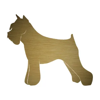 Polep vozidla SAMOLEPKA Pes 091 levá Knírač (64 - škrábaný kov zlatý) NA AUTO, NÁLEPKA, FÓLIE, POLEP, TUNING, VLASTNÍ TEXT, TISK, AUTOSAMOLEPKY.cz, POLEPY, OBRÁZEK, LOGO, SAMOLEPKY