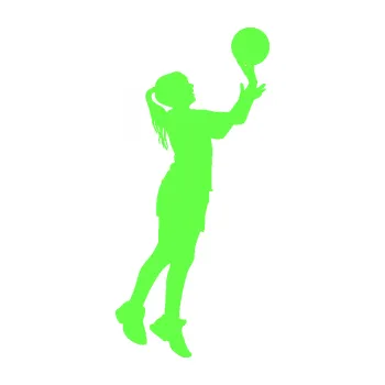 Samolepicí dekorace na vozidlo Basketbal 018 pravá basketbalistka (71 - Fluorescentní zelená) SAMOLEPKA NA AUTO, NÁLEPKA, FÓLIE, POLEP, TUNING, VLASTNÍ TEXT, TISK, AUTOSAMOLEPKY.cz, POLEPY, OBRÁZEK, LOGO, 3D STICKERS