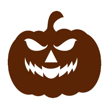 Samolepící dekorace Halloween 018 levá dýně (15 - hnědá) SAMOLEPKA NA AUTO, NÁLEPKA, FÓLIE, POLEP, TUNING, VLASTNÍ TEXT, TISK, AUTOSAMOLEPKY.cz, POLEPY, OBRÁZEK, LOGO, 3D STICKERS