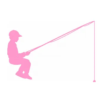 Polep vozidla SAMOLEPKA NA AUTO Rybář 011 pravá chlapec s prutem (24 - světle růžová) NÁLEPKA, FÓLIE, POLEP, TUNING, VLASTNÍ TEXT, TISK, AUTOSAMOLEPKY.cz, POLEPY, OBRÁZEK, LOGO, SAMOLEPKY