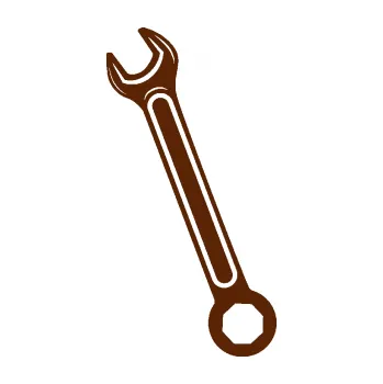 Samolepící dekorace Francouzský klíč levá (15 - hnědá) SAMOLEPKA NA AUTO, NÁLEPKA, FÓLIE, POLEP, TUNING, VLASTNÍ TEXT, TISK, AUTOSAMOLEPKY.cz, POLEPY, OBRÁZEK, LOGO, 3D STICKERS