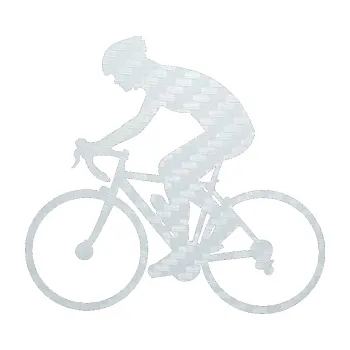 Polep vozidla SAMOLEPKA Cyklista 005 levá (51 - 3D karbon bílý) NA AUTO, NÁLEPKA, FÓLIE, POLEP, TUNING, VLASTNÍ TEXT, TISK, AUTOSAMOLEPKY.cz, POLEPY, OBRÁZEK, LOGO, SAMOLEPKY