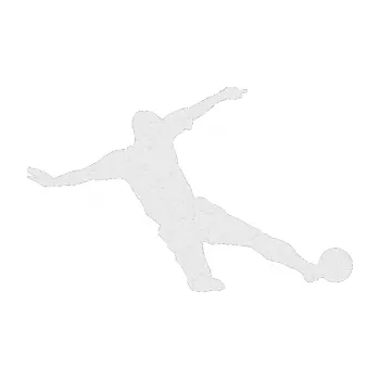 Autodoplněk Samolepka na auto Fotbalista 037 pravá (84 - Ultra Metalic bílá) NÁLEPKA, FÓLIE, POLEPY, TUNING, VLASTNÍ TEXT, TISK, AUTOSAMOLEPKY.cz, SAMOLEPKY, OBRÁZEK, LOGO, VÝROBA, PRODEJ