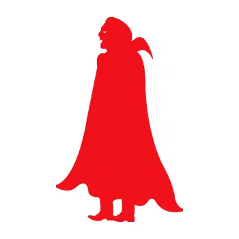 Polep vozidla SAMOLEPKA Drákula 001 levá upír (10 - červená) NA AUTO, NÁLEPKA, FÓLIE, POLEP, TUNING, VLASTNÍ TEXT, TISK, AUTOSAMOLEPKY.cz, POLEPY, OBRÁZEK, LOGO, SAMOLEPKY