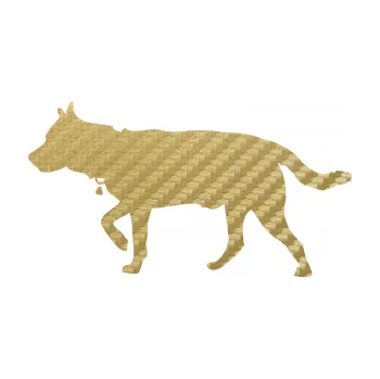 Polep vozidla SAMOLEPKA Pes 121 levá německý ovčák (59 - 3D karbon zlatý) NA AUTO, NÁLEPKA, FÓLIE, POLEP, TUNING, VLASTNÍ TEXT, TISK, AUTOSAMOLEPKY.cz, POLEPY, OBRÁZEK, LOGO, SAMOLEPKY