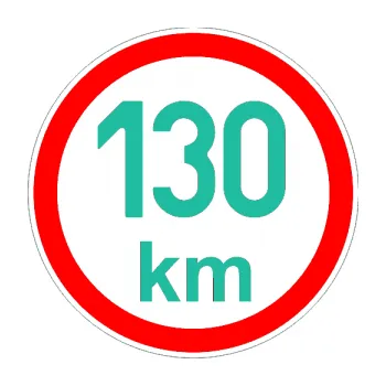 samolepka Maximální rychlost 130km - nejvyšší konstrukční rychlost (25 - tyrkysová) SAMOLEPKA NA AUTO, NÁLEPKA, FÓLIE, POLEP, TUNING, VLASTNÍ TEXT, TISK, AUTOSAMOLEPKY.cz, POLEPY, OBRÁZEK, LOGO, 3D STICKERS