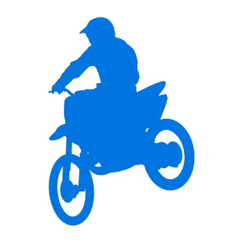 Samolepící dekorace Motorka 014 levá motokros (11 - modrá oceán) SAMOLEPKA NA AUTO, NÁLEPKA, FÓLIE, POLEP, TUNING, VLASTNÍ TEXT, TISK, AUTOSAMOLEPKY.cz, POLEPY, OBRÁZEK, LOGO, 3D STICKERS