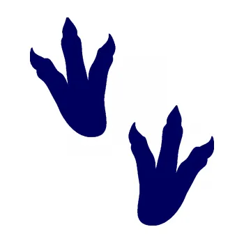 Samolepící dekorace Dinosaurus stopy 001 levá (23 - tmavě modrá) SAMOLEPKA NA AUTO, NÁLEPKA, FÓLIE, POLEP, TUNING, VLASTNÍ TEXT, TISK, AUTOSAMOLEPKY.cz, POLEPY, OBRÁZEK, LOGO, 3D STICKERS