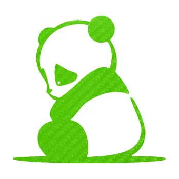 Samolepící dekorace SAMOLEPKA Panda 005 levá (58 - 3D karbon zelený kawasaki) NA AUTO, NÁLEPKA, FÓLIE, POLEP, TUNING, VLASTNÍ TEXT, TISK, AUTOSAMOLEPKY.cz, POLEPY, OBRÁZEK, LOGO, SAMOLEPKY