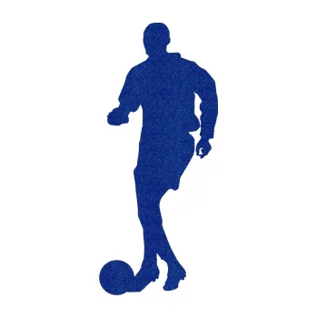 Samolepicí dekorace na vozidlo Fotbalista 035 levá (89 - Ultra Metalic modrá tmavá) SAMOLEPKA NA AUTO, NÁLEPKA, FÓLIE, POLEP, TUNING, VLASTNÍ TEXT, TISK, AUTOSAMOLEPKY.cz, POLEPY, OBRÁZEK, LOGO, 3D STICKERS