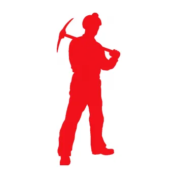 Samolepící dekorace SAMOLEPKA Horník 001 pravá (10 - červená) NA AUTO, NÁLEPKA, FÓLIE, POLEP, TUNING, VLASTNÍ TEXT, TISK, AUTOSAMOLEPKY.cz, POLEPY, OBRÁZEK, LOGO, SAMOLEPKY