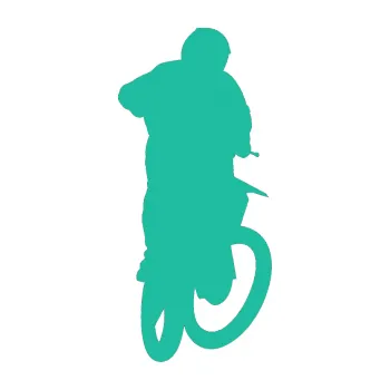 Samolepící dekorace SAMOLEPKA Motorka 018 pravá motokros (25 - tyrkysová) NA AUTO, NÁLEPKA, FÓLIE, POLEP, TUNING, VLASTNÍ TEXT, TISK, AUTOSAMOLEPKY.cz, POLEPY, OBRÁZEK, LOGO, SAMOLEPKY