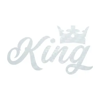 Polep vozidla SAMOLEPKA King nápis s korunou (51 - 3D karbon bílý) NA AUTO, NÁLEPKA, FÓLIE, POLEP, TUNING, VLASTNÍ TEXT, TISK, AUTOSAMOLEPKY.cz, POLEPY, OBRÁZEK, LOGO, SAMOLEPKY
