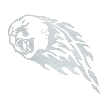 Samolepicí dekorace na vozidlo Animal flames 083 levá puma (61 - škrábaný hliník) SAMOLEPKA NA AUTO, NÁLEPKA, FÓLIE, POLEP, TUNING, VLASTNÍ TEXT, TISK, AUTOSAMOLEPKY.cz, POLEPY, OBRÁZEK, LOGO, 3D STICKERS