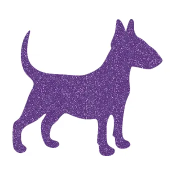 Polep vozidla SAMOLEPKA Pes 110 pravá Bulteriér (87 - Ultra Metalic fialová) NA AUTO, NÁLEPKA, FÓLIE, POLEP, TUNING, VLASTNÍ TEXT, TISK, AUTOSAMOLEPKY.cz, POLEPY, OBRÁZEK, LOGO, SAMOLEPKY