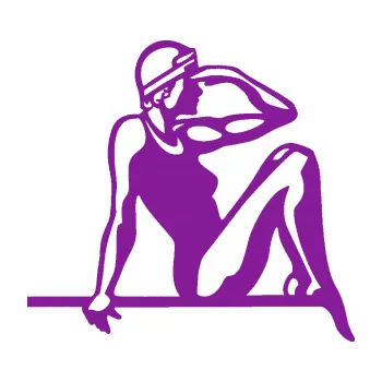 Polep vozidla SAMOLEPKA Plavkyně 001 pravá (14 - fialová) NA AUTO, NÁLEPKA, FÓLIE, POLEP, TUNING, VLASTNÍ TEXT, TISK, AUTOSAMOLEPKY.cz, POLEPY, OBRÁZEK, LOGO, SAMOLEPKY