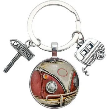 Přívěsek Přívěskynakrk.cz Klíčenka Hippie Camping S05