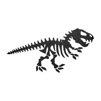 Samolepící dekorace Dinosaurus kostra 001 pravá (63 - škrábaný kov černý) SAMOLEPKA NA AUTO, NÁLEPKA, FÓLIE, POLEP, TUNING, VLASTNÍ TEXT, TISK, AUTOSAMOLEPKY.cz, POLEPY, OBRÁZEK, LOGO, 3D STICKERS