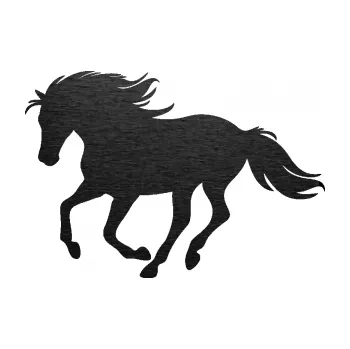 Samolepící dekorace SAMOLEPKA Kůň 071 levá běžící (63 - škrábaný kov černý) NA AUTO, NÁLEPKA, FÓLIE, POLEP, TUNING, VLASTNÍ TEXT, TISK, AUTOSAMOLEPKY.cz, POLEPY, OBRÁZEK, LOGO, SAMOLEPKY