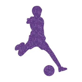 Samolepicí dekorace na vozidlo Fotbalista 020 pravá (87 - Ultra Metalic fialová) SAMOLEPKA NA AUTO, NÁLEPKA, FÓLIE, POLEP, TUNING, VLASTNÍ TEXT, TISK, AUTOSAMOLEPKY.cz, POLEPY, OBRÁZEK, LOGO, 3D STICKERS