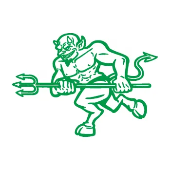 Samolepící dekorace Čert 002 levá s vidlemi (12 - zelená) SAMOLEPKA NA AUTO, NÁLEPKA, FÓLIE, POLEP, TUNING, VLASTNÍ TEXT, TISK, AUTOSAMOLEPKY.cz, POLEPY, OBRÁZEK, LOGO, 3D STICKERS