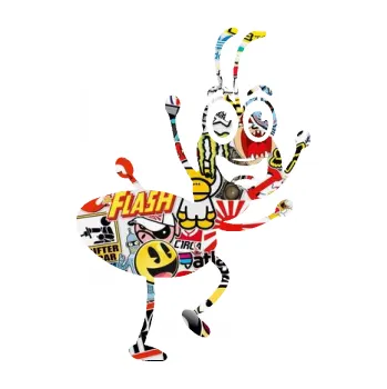 Samolepicí dekorace na vozidlo Pan mravenec pravá (83 - Sticker bomb) SAMOLEPKA NA AUTO, NÁLEPKA, FÓLIE, POLEP, TUNING, VLASTNÍ TEXT, TISK, AUTOSAMOLEPKY.cz, POLEPY, OBRÁZEK, LOGO, 3D STICKERS