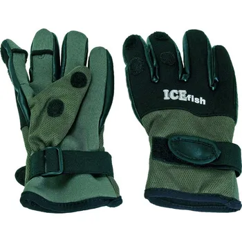Rybářské oblečení Neoprénové rukavice ICE FISH Textil-velikosti: L