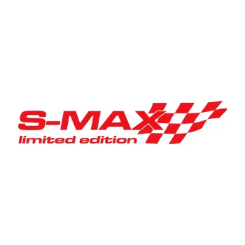 Polep vozidla SAMOLEPKA S-MAX limited edition pravá (10 - červená) NA AUTO, NÁLEPKA, FÓLIE, POLEP, TUNING, VLASTNÍ TEXT, TISK, AUTOSAMOLEPKY.cz, POLEPY, OBRÁZEK, LOGO, SAMOLEPKY