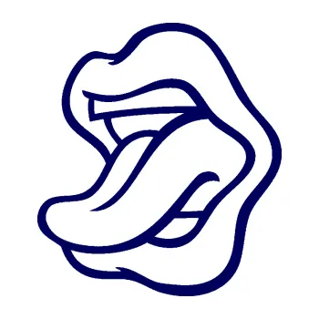 Samolepící dekorace SAMOLEPKA Pusa 003 levá s vypláznutým jazykem (23 - tmavě modrá) NA AUTO, NÁLEPKA, FÓLIE, POLEP, TUNING, VLASTNÍ TEXT, TISK, AUTOSAMOLEPKY.cz, POLEPY, OBRÁZEK, LOGO, SAMOLEPKY