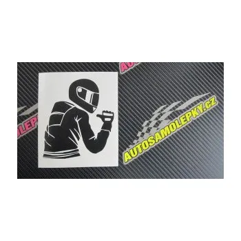 Samolepící dekorace Motorkář 001 pravá (12 - zelená) SAMOLEPKA NA AUTO, NÁLEPKA, FÓLIE, POLEP, TUNING, VLASTNÍ TEXT, TISK, AUTOSAMOLEPKY.cz, POLEPY, OBRÁZEK, LOGO, 3D STICKERS