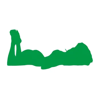 Polep vozidla Erotická žena 034 pravá (12 - zelená) SAMOLEPKA NA AUTO, NÁLEPKA, FÓLIE, POLEP, TUNING, VLASTNÍ TEXT, TISK, AUTOSAMOLEPKY.cz, POLEPY, OBRÁZEK, LOGO, 3D STICKERS