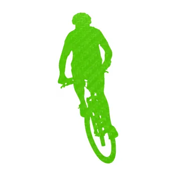 Polep vozidla SAMOLEPKA NA AUTO Cyklista 010 levá (58 - 3D karbon zelený kawasaki) NÁLEPKA, FÓLIE, POLEP, TUNING, VLASTNÍ TEXT, TISK, AUTOSAMOLEPKY.cz, POLEPY, OBRÁZEK, LOGO, SAMOLEPKY