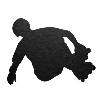 Samolepicí dekorace na vozidlo Bruslař 001 pravá (63 - škrábaný kov černý) SAMOLEPKA NA AUTO, NÁLEPKA, FÓLIE, POLEP, TUNING, VLASTNÍ TEXT, TISK, AUTOSAMOLEPKY.cz, POLEPY, OBRÁZEK, LOGO, 3D STICKERS